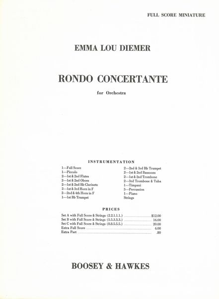 Rondo Concertante : For Orchestra [Full Score Miniature].