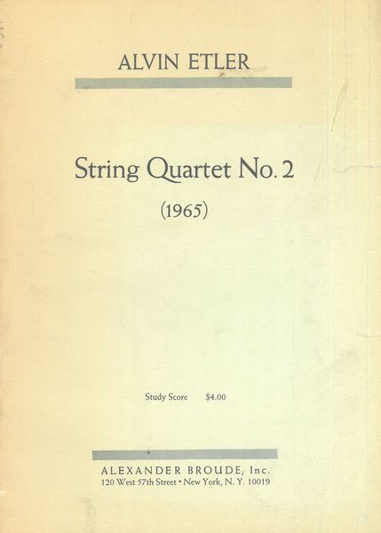 String Quartet No. 2 (1965).