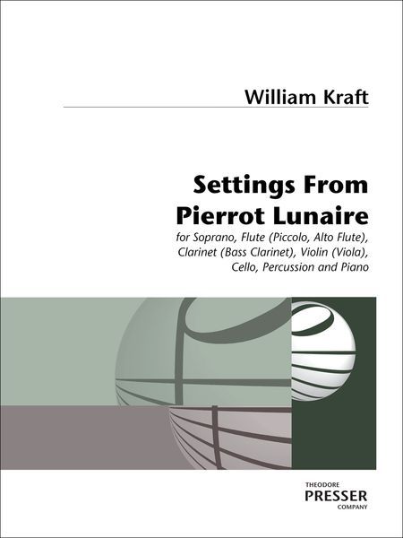 Settings From Pierrot Lunaire : For Soprano, Flute, Clarinet, Violin, Cello, Percussion and Piano.