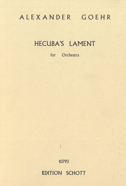 Hecuba's Lament, Op. 12 : For Orchestra.