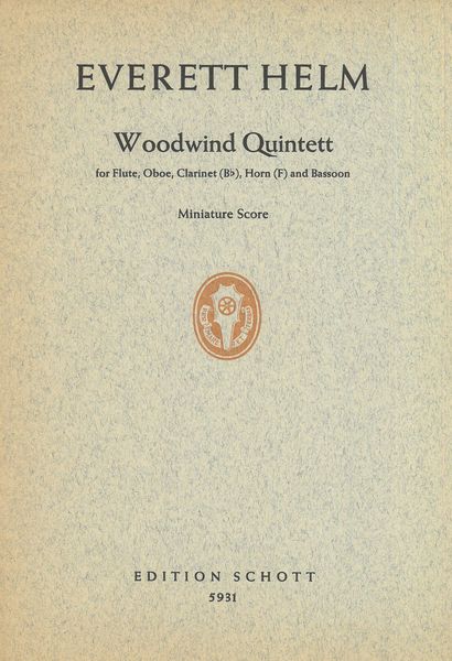 Woodwind Quintet : For Flute, Oboe, Clarinet (Bb), Horn (F) and Bassoon.