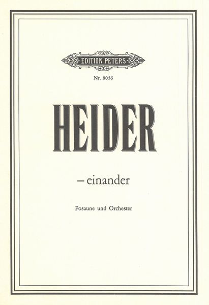 Einander : For Trombone & Orchestra.