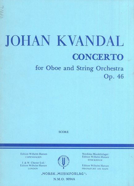 Concerto, Op. 46 : For Oboe and String Orchestra.