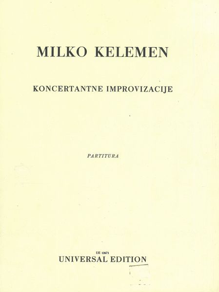 Concertantes Improvisations : Pour Cordes.