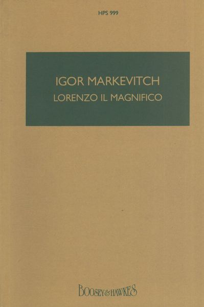 Lorenzo Il Magnifico : Sinfonia Concertante For Soprano and Orchestra.