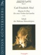Duetto G-Dur, A3:5a : Für Zwei Violen Da Gamba / edited by Sonia Wronkowska.