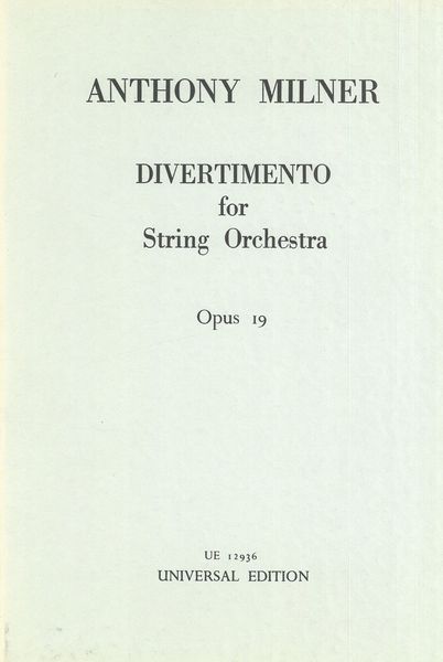 Divertimento, Op. 19 : For String Orchestra.