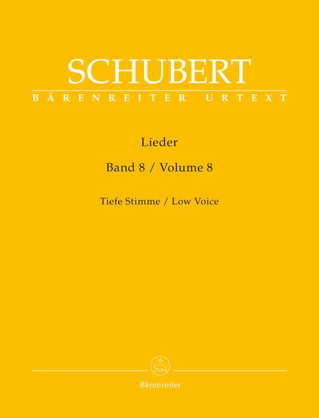 Lieder, Vol. 8 : Low Voice / edited by Walther Dürr.