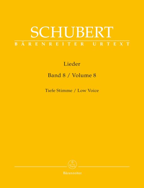 Lieder, Vol. 8 : Low Voice / edited by Walther Dürr.