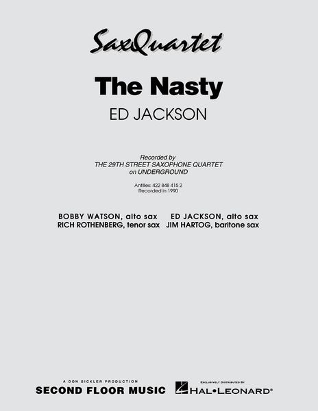 Nasty : For Saxophone Quartet.