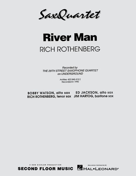River Man : For Saxophone Quartet.