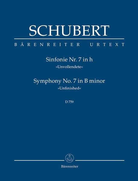 Sinfonie Nr. 7 B-Moll (Unfinished), D. 759 - Urtext Of The New Schubert Edition.