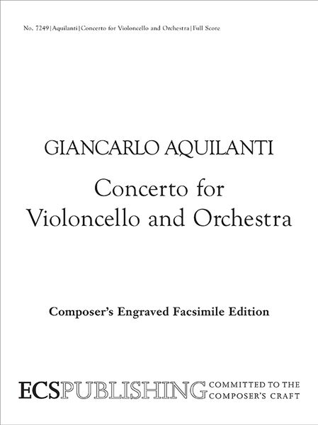 Concerto : For Violoncello and Orchestra.