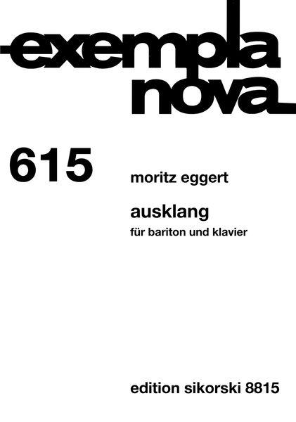 Ausklang : Für Bariton und Klavier (2001).