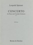 Concerto, Op. 4 : For Piano and Chamber Orchestra.