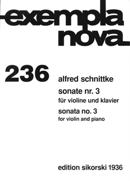 Sonata No. 3 : For Violin and Piano (1994).