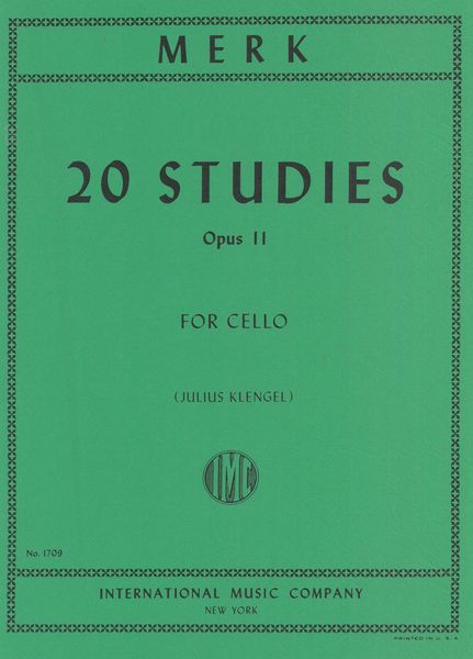 20 Studies, Op. 11 : For Violoncello.