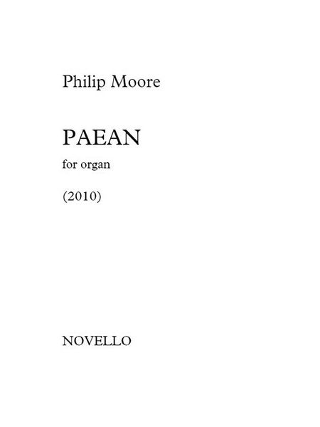 Paean : For Organ (2010).