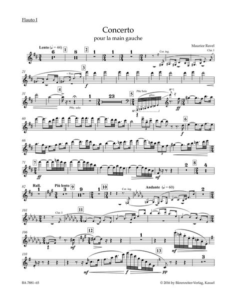 Concerto Pour la Main Gauche : Pour Piano Et Orchestre.