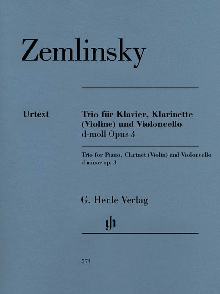 Trio D-Moll, Op. 3 : Für Klavier, Klarinette (Violine) und Violoncello / edited by Dominik Rahmer.