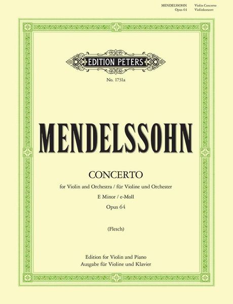 Concerto, Op. 64 : For Violin and Piano / edited by Carl Flesch.