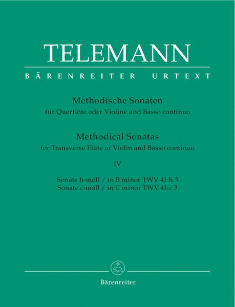 Methodische Sonaten, Band 4 : For Violin Or Flute and Basso Continuo.