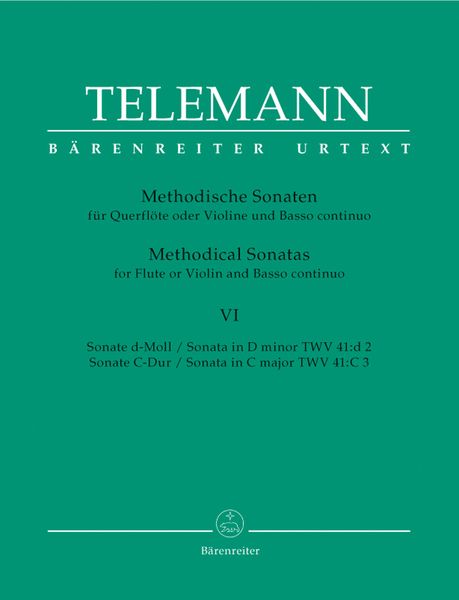 Methodische Sonaten, Band 6 : For Violin Or Flute and Basso Continuo.