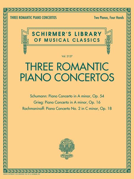 Three Romantic Piano Concertos : For Two Pianos, Four Hands.