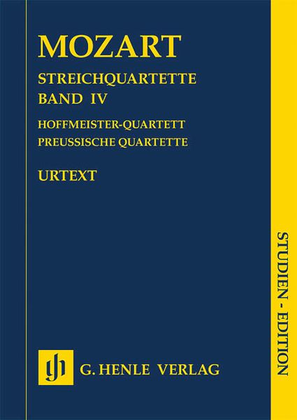 Streichquartette, Band IV : Hoffmeister-Quartett; Preussische Quartette / Ed. Wolf-Dieter Seiffert.