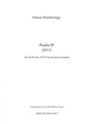 Psalm 23 : For SATB Soli, SATB Chorus and Marimba (2013).