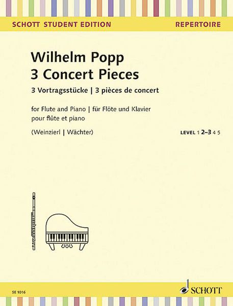3 Concert Pieces : For Flute and Piano / edited by Elisabeth Weinzierl and Edmund Wächter.