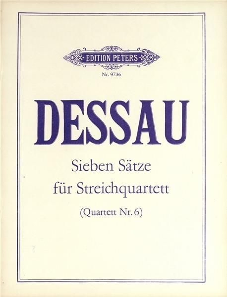Seven Movements = Sieben Sätze : For String Quartet (Quartet No. 6) (1974).