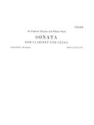 Sonata : For Clarinet In A and Cello.