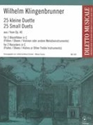 25 Small Duets From Op. 40 : For 2 Recorders In C / Ed. Helmut Schaller and Nikolaj Tarasov.