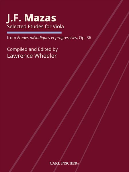 Selected Etudes For Viola, From Études Mélodiques Et Progressives, Op. 36 / Ed. Lawrence Wheeler.
