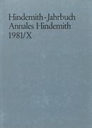 Hindemith - Jahrbuch, 1981/X.