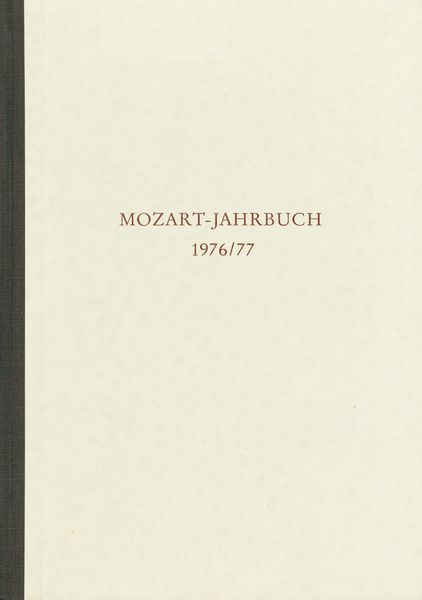 Mozart-Jahrbuch 1976/77.