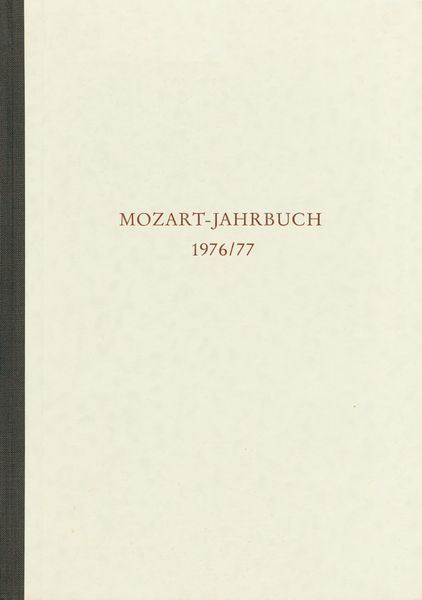 Mozart-Jahrbuch 1976/77.
