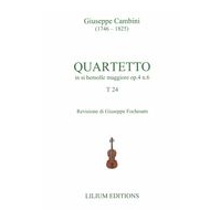 Quartetto In Si Bemolle Maggiore, Op. 4 N. 6, T 24 / edited by Giuseppe Fochesato.