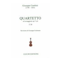Quartetto In la Maggiore, Op. 7 N. 6, T 30 / edited by Giuseppe Fochesato.