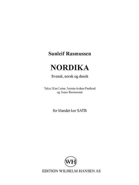 Nordika : For Blandet Kor SATB.