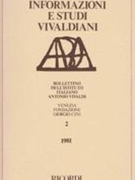 Informazioni E Studi Vivaldiani : Bollettino Dell'istituto Italiano Antonio Vivaldi 2.