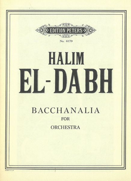 Bacchinalia : For Orchestra.