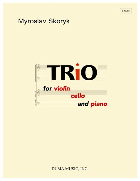 Trio : For Violin, Cello and Piano.