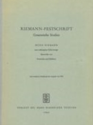 Riemann-Festschrift : Gesammelte Studien Hugo Riemann.