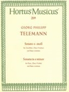 Sonata In E Minor : For Flute, Oboe (Violin) and Basso Continuo.