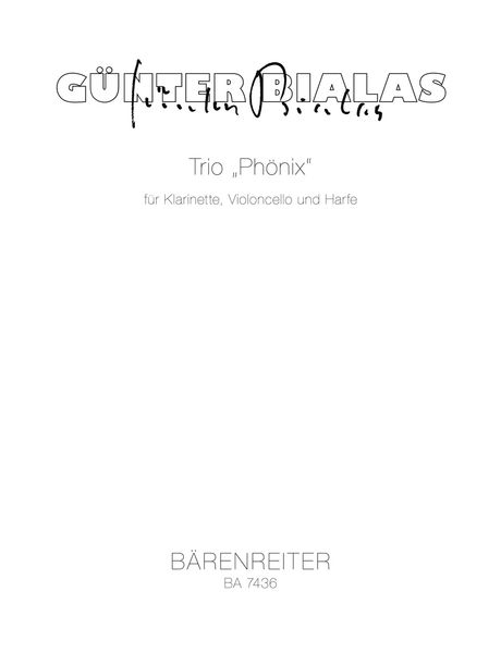 Trio Phönix : Für Klarinette, Violoncello und Harfe (1995).