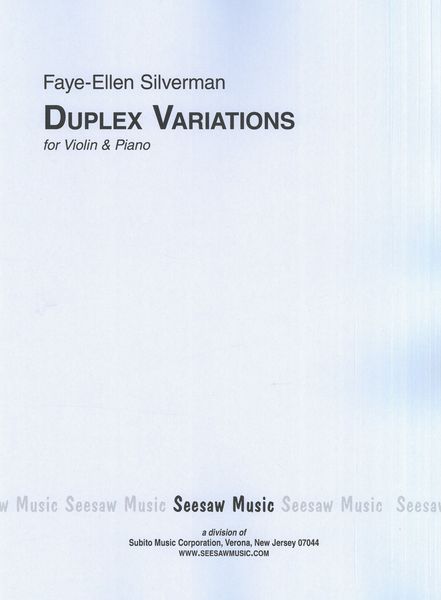 Duplex Variations : For Violin and Piano.
