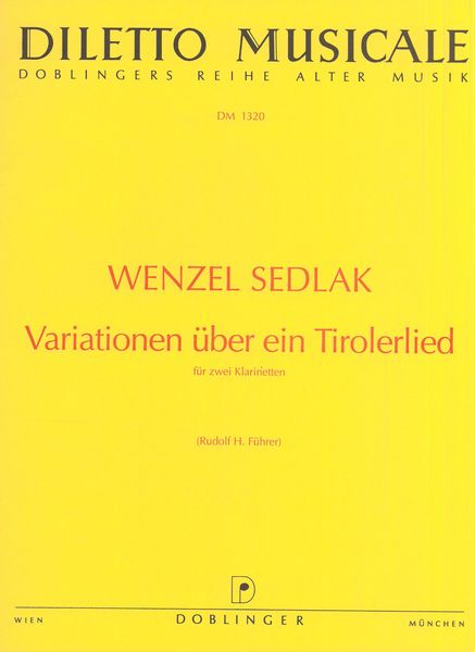 Variationen Über Ein Tirolerlied : Für 2 Klarinetten.