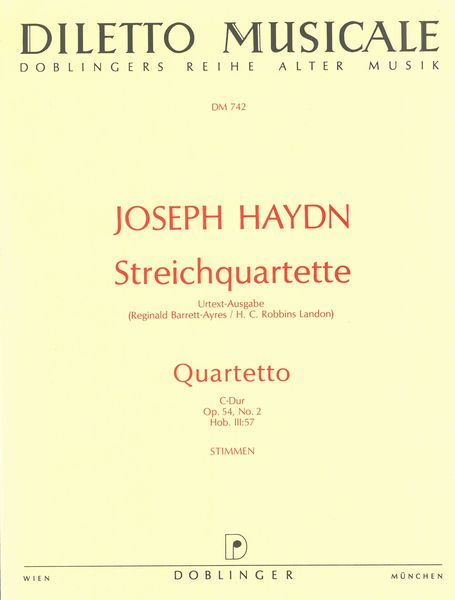 Streichquartett C-Dur Op. 54/2 Hob. III:57.